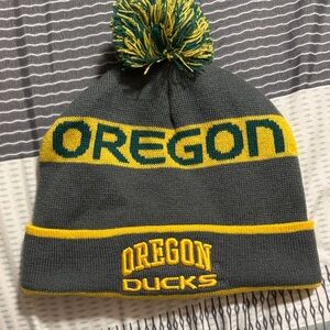 Oregon Ducks Knit Beanie with Pom